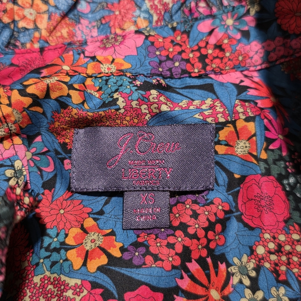 J. Crew Liberty Fabrics Classic Fit Boy Shirt in Ciara Floral Size XS - Picture 5 of 5